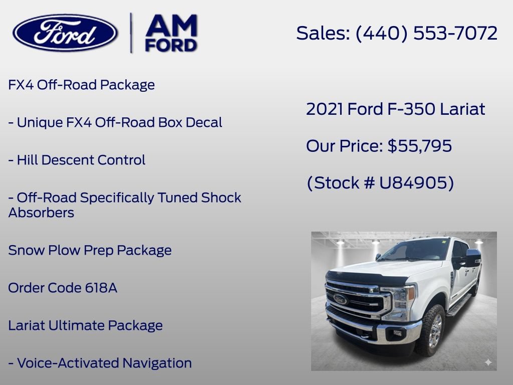 Used 2021 Ford F350 Lariat w/ Lariat Ultimate Package AWD/4WD image 14
