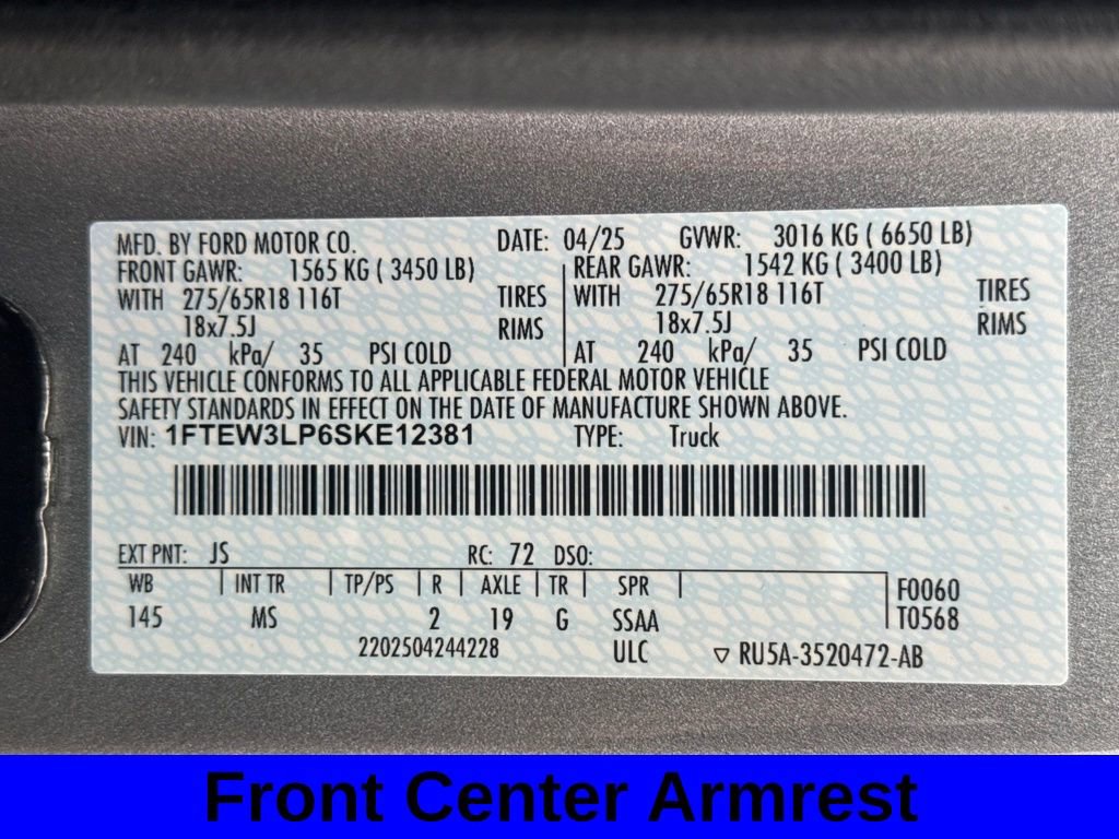 Used 2025 Ford F150 XLT w/ Equipment Group 301A Standard image 26