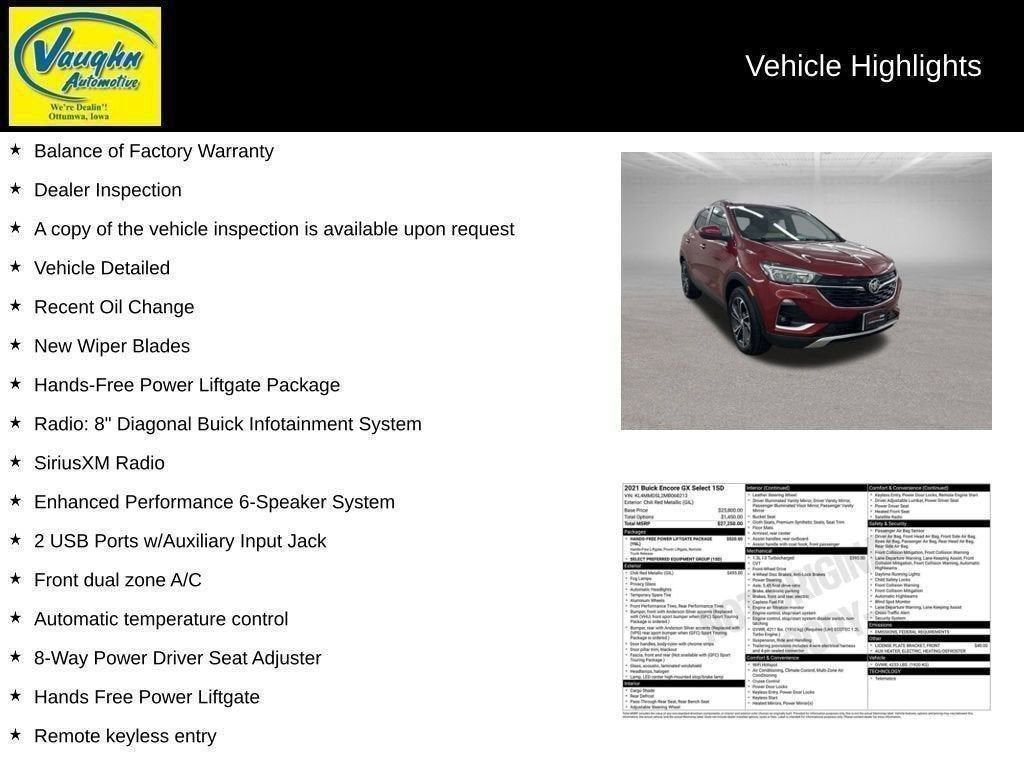 Certified 2021 Buick Encore GX Select image 13