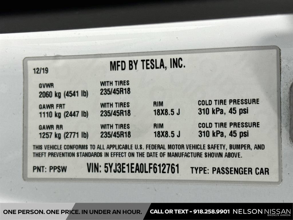 Used 2020 Tesla Model 3 Standard Range Plus RWD image 30
