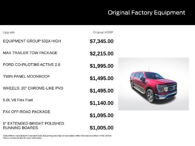 Used 2022 Ford F150 Lariat w/ Equipment Group 502A High AWD/4WD image 11
