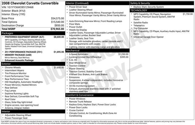 Used 2008 Chevrolet Corvette Convertible w/ Preferred Equipment Group RWD image 23