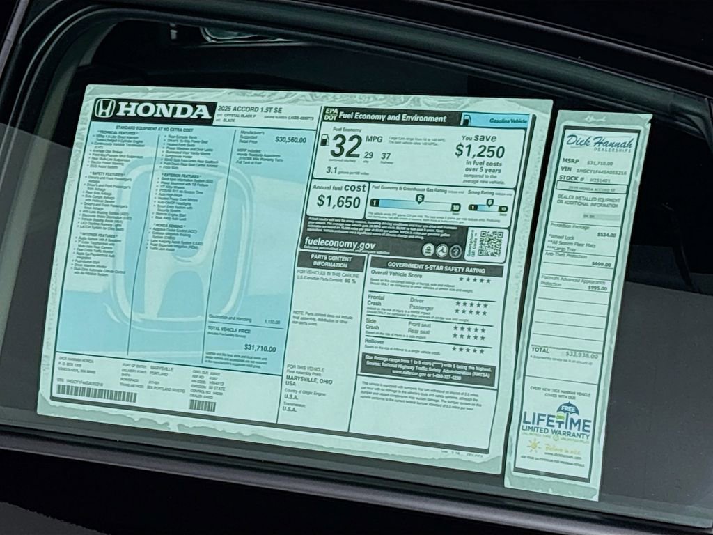 New 2025 Honda Accord SE image 25