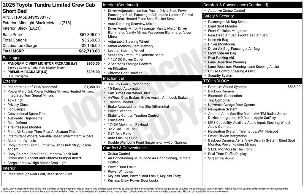 Used 2025 Toyota Tundra Limited AWD/4WD image 6