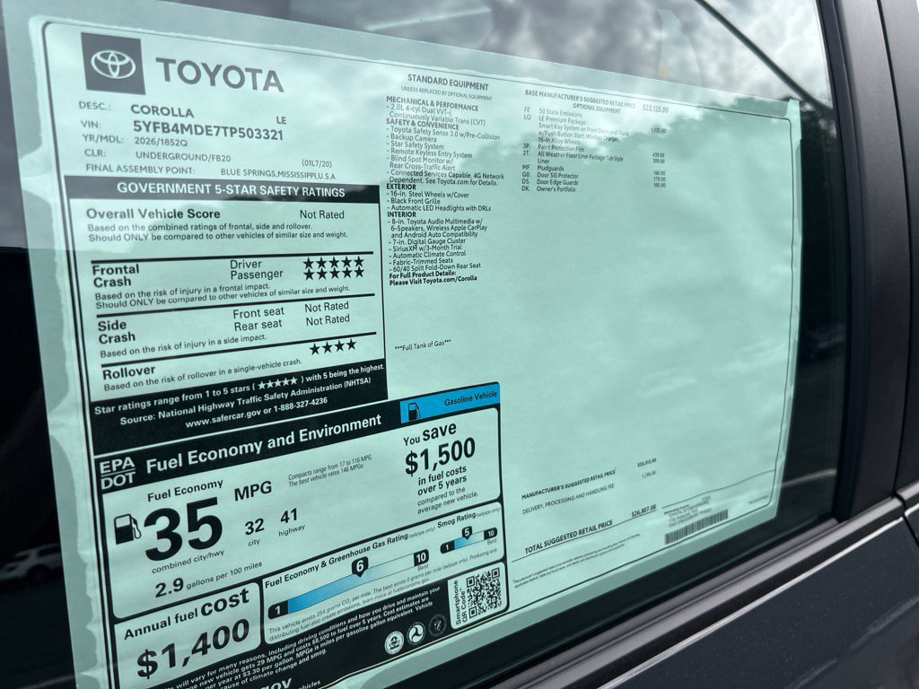 New 2026 Toyota Corolla LE w/ LE Premium Package FWD image 30