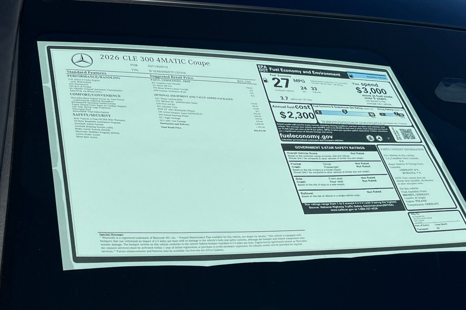 New 2026 Mercedes-Benz CLE 300 4MATIC Coupe image 29