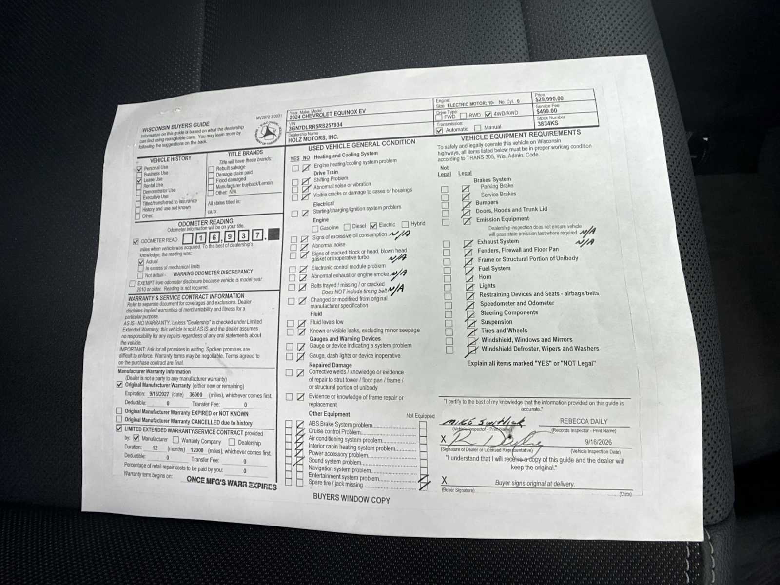 Certified 2024 Chevrolet Equinox EV LT w/ LPO, Trailering Package AWD/4WD image 29