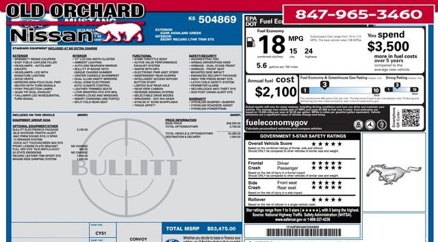 Used 2019 Ford Mustang Bullitt w/ Bullitt Electronics Package image 8