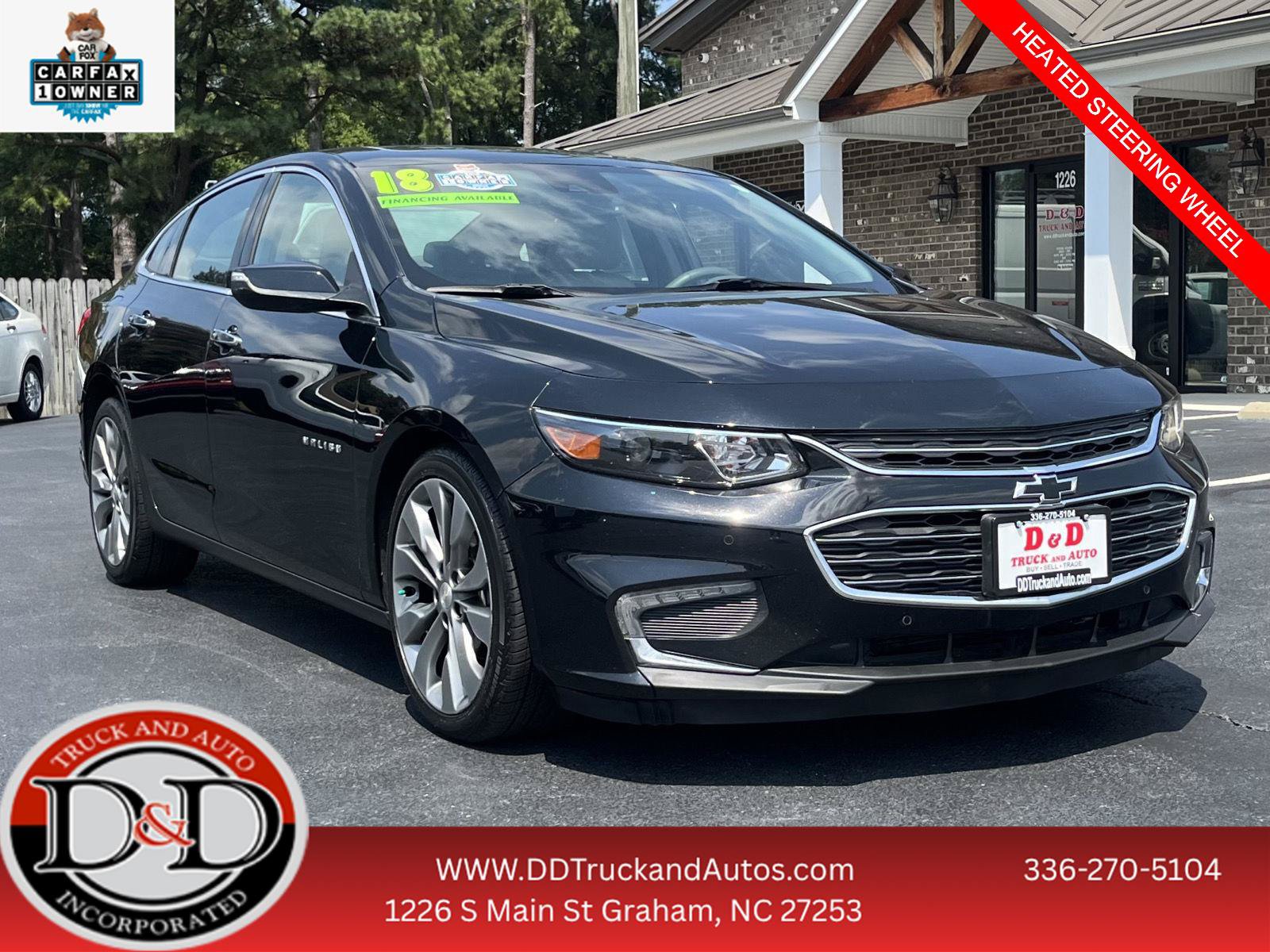 Used 2018 Chevrolet Malibu Premier w/ Premier Sun and Wheel Package FWD image 1