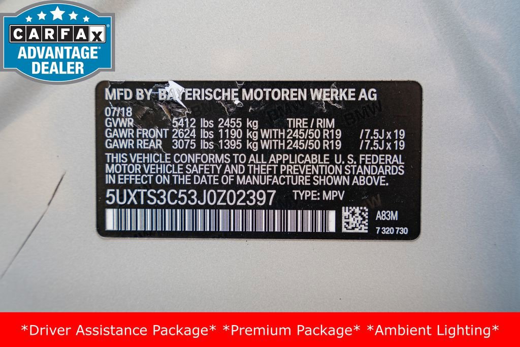 Used 2018 BMW X3 M40i w/ Premium Package image 31