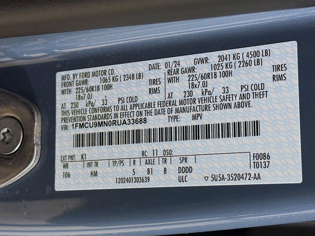 Used 2024 Ford Escape ST-Line w/ Tech Pack #1 image 36