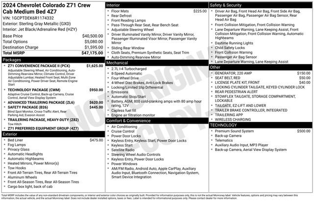 Used 2024 Chevrolet Colorado Z71 w/ Z71 Convenience Package 2 image 7