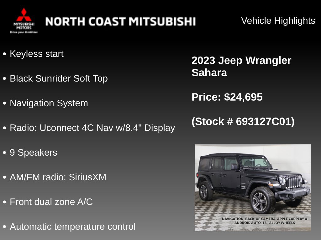 Used 2023 Jeep Wrangler Unlimited Sahara AWD/4WD image 2