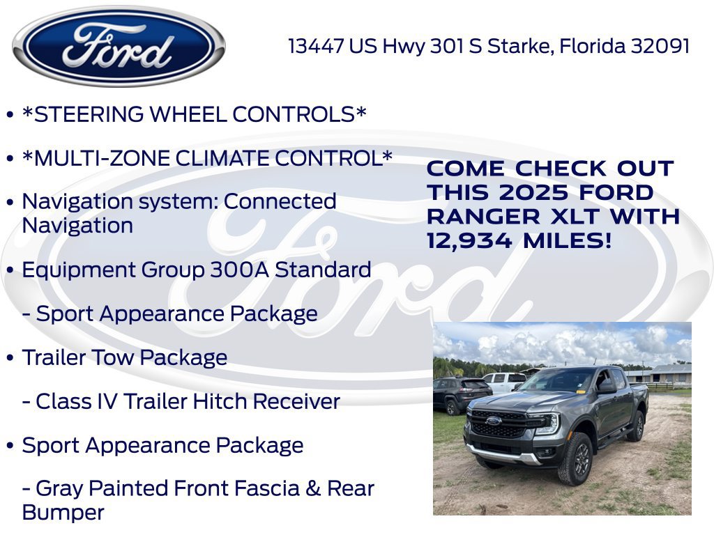 Certified 2025 Ford Ranger XLT w/ Trailer Tow Package RWD image 17