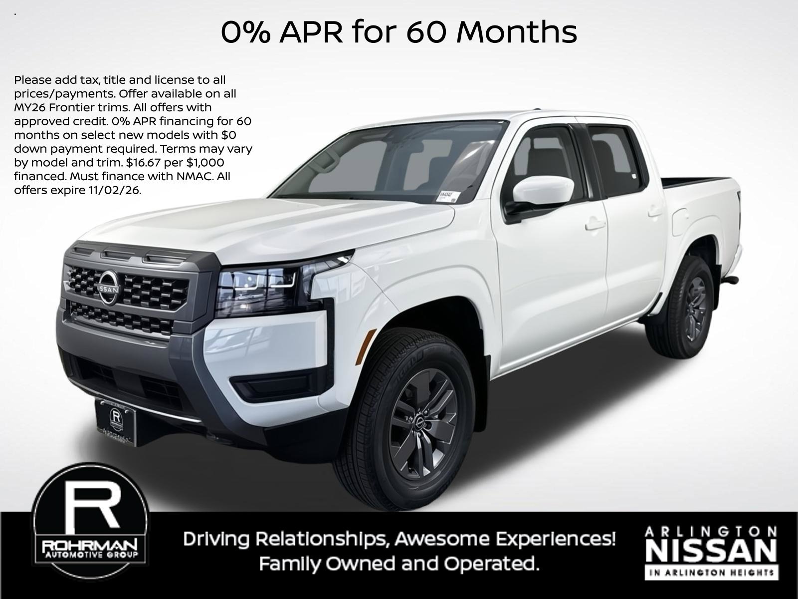 New 2026 Nissan Frontier SV w/ All-Weather Content Package