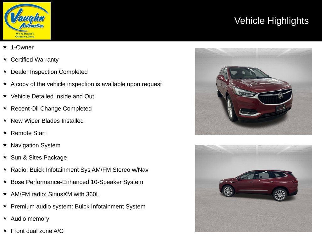 Used 2020 Buick Enclave Premium w/ Sun and Sites Package AWD/4WD image 2