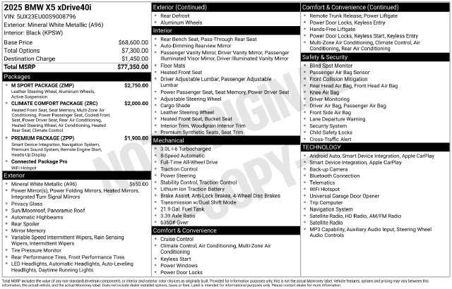 Certified 2025 BMW X5 xDrive40i AWD/4WD image 41