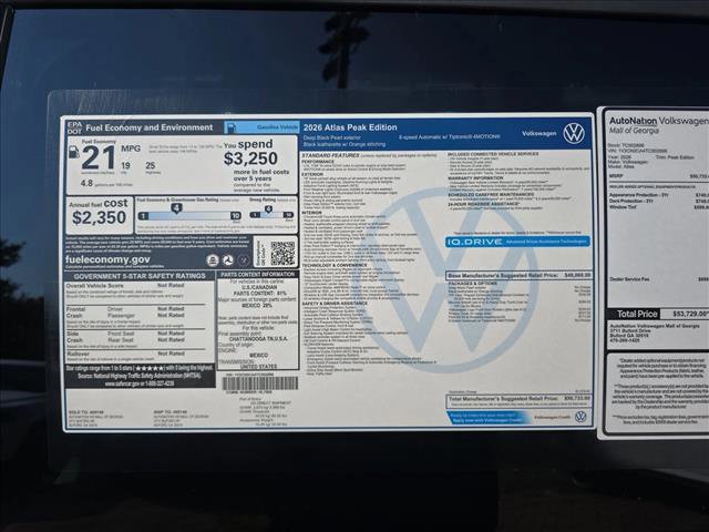 New 2026 Volkswagen Atlas Peak Edition image 18