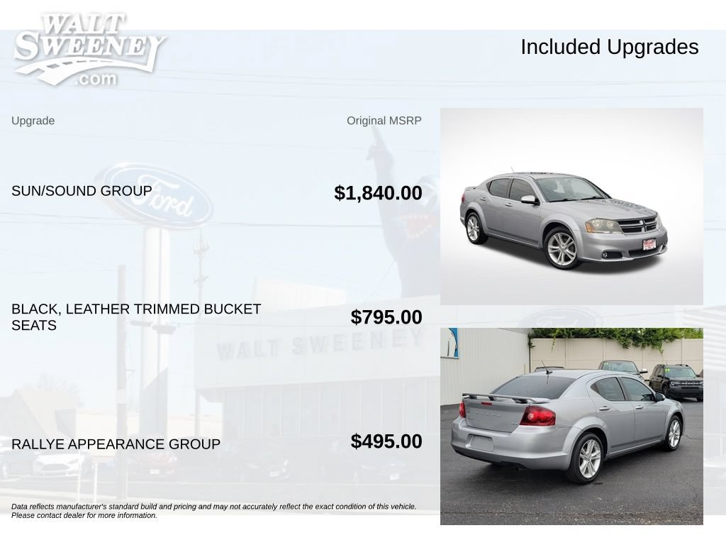 Used 2014 Dodge Avenger SXT w/ Sun/Sound Group FWD image 11