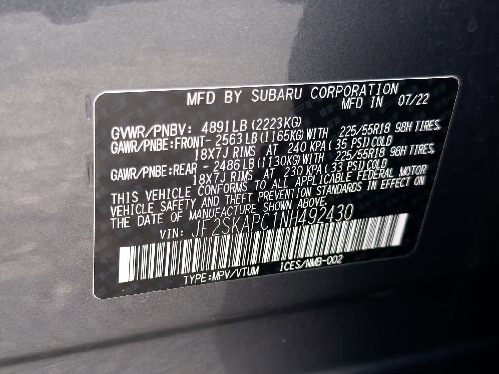 Certified 2022 Subaru Forester Limited AWD/4WD image 38