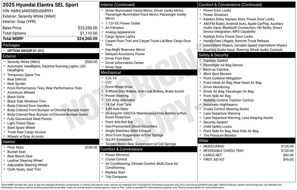 New 2025 Hyundai Elantra Sport image 25