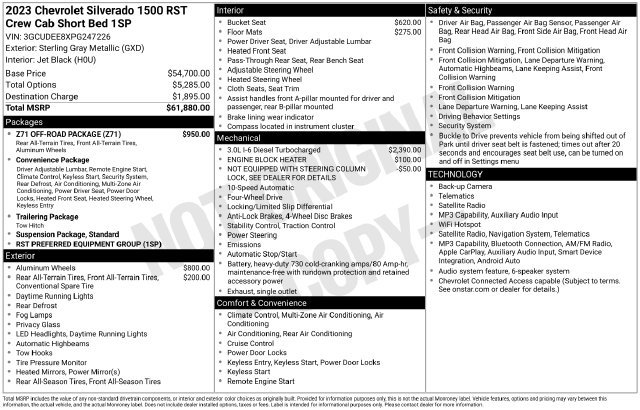 Used 2023 Chevrolet Silverado 1500 RST w/ Z71 Off-Road Package AWD/4WD image 21