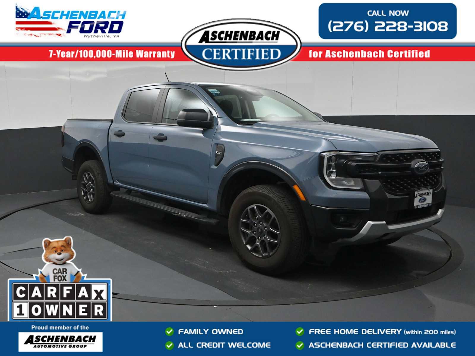 Certified 2024 Ford Ranger XLT w/ FX4 Off-Road Package