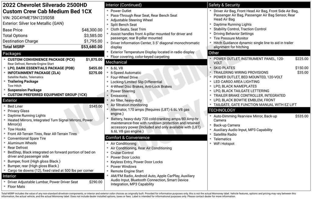 Used 2022 Chevrolet Silverado 2500 Custom w/ Custom Convenience Package image 9