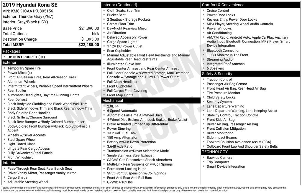 Used 2019 Hyundai Kona SE image 27