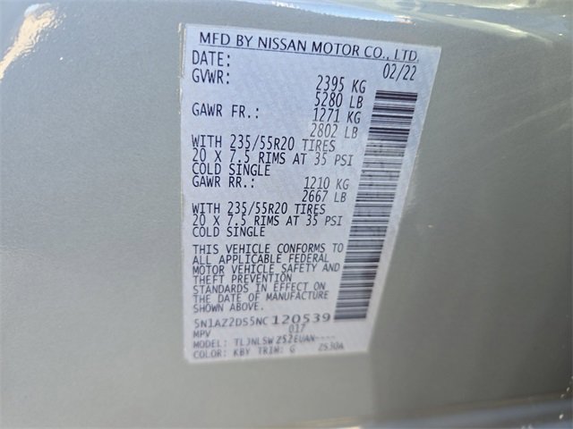 Certified 2022 Nissan Murano Platinum w/ Cargo Package image 38