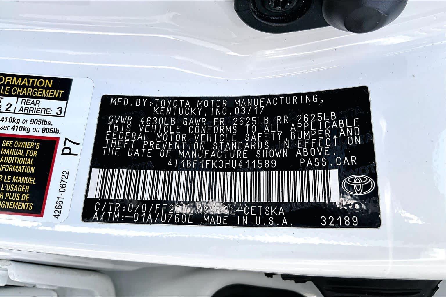 Used 2017 Toyota Camry SE FWD image 36
