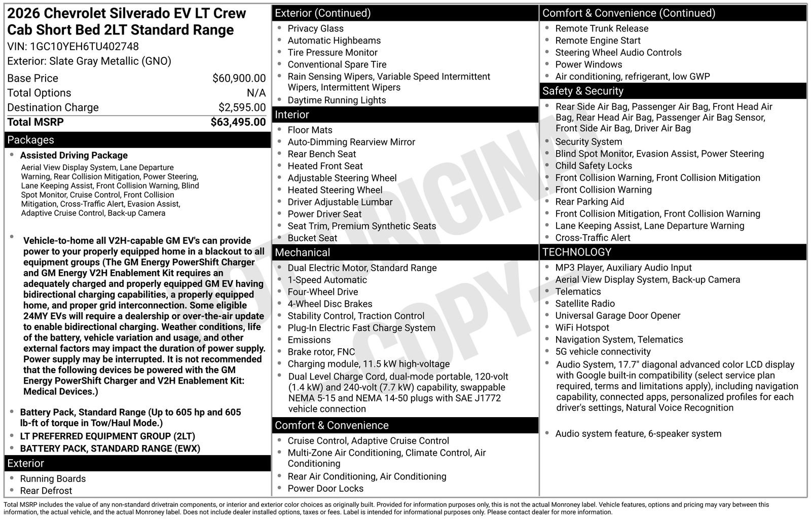 Used 2026 Chevrolet Silverado EV LT AWD/4WD image 51
