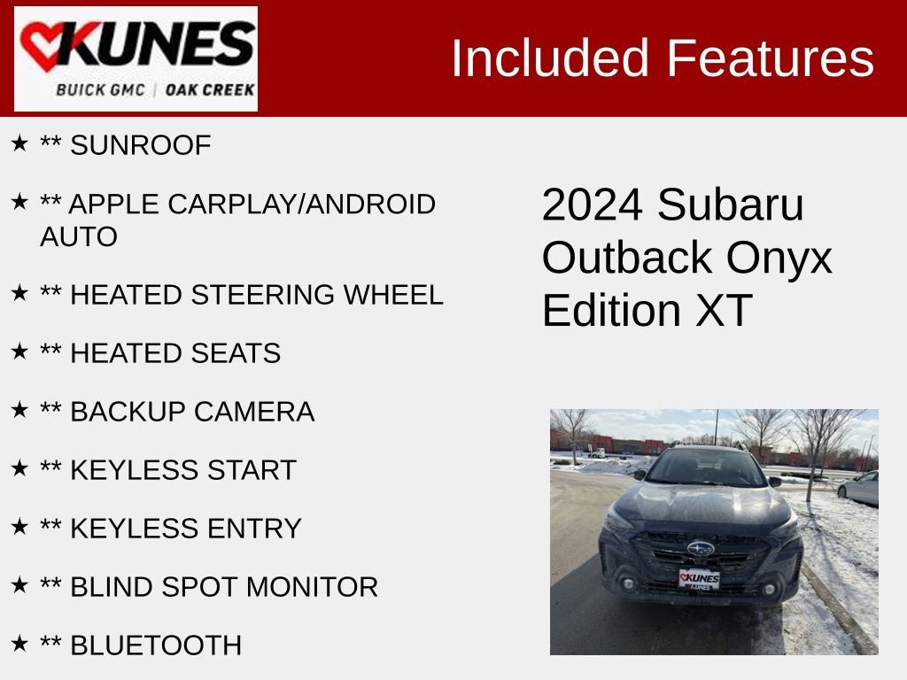 Used 2024 Subaru Outback Onyx Edition XT image 2
