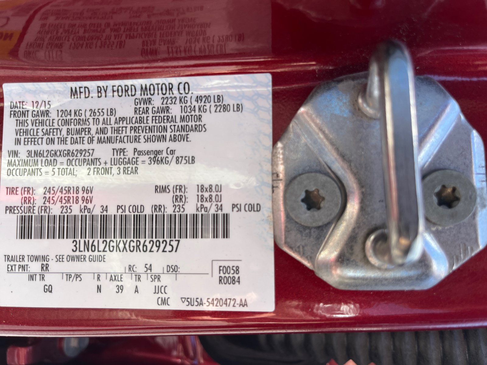 Used 2016 Lincoln MKZ w/ Equipment Group 300A Reserve FWD image 32
