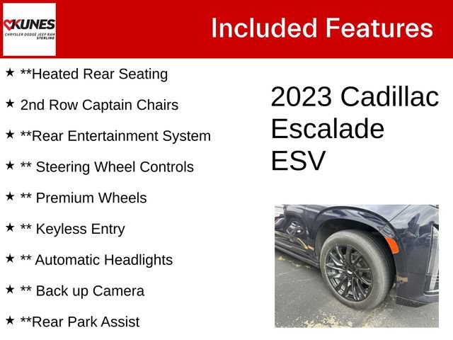 Used 2023 Cadillac Escalade ESV Sport Platinum w/ LPO, ONYX Package AWD/4WD image 5
