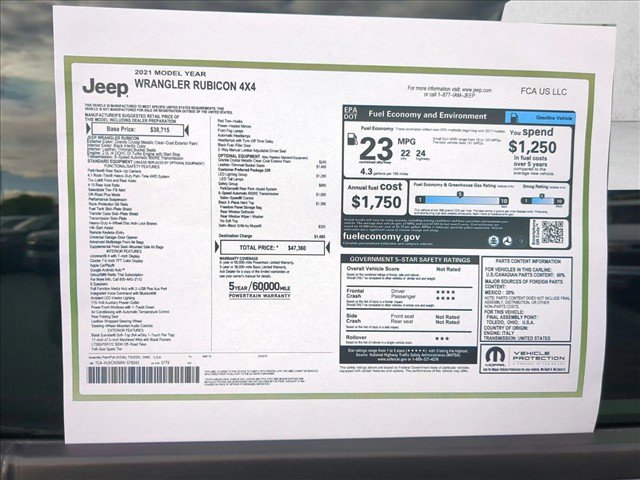 Used 2021 Jeep Wrangler Rubicon w/ LED Lighting Group AWD/4WD image 27