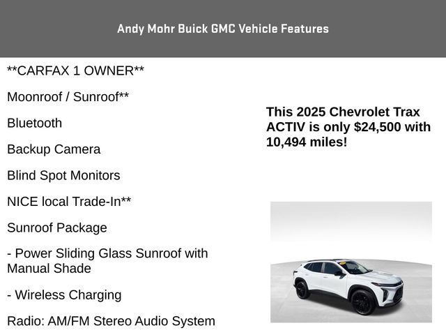 Used 2025 Chevrolet Trax ACTIV w/ Sunroof Package FWD image 4