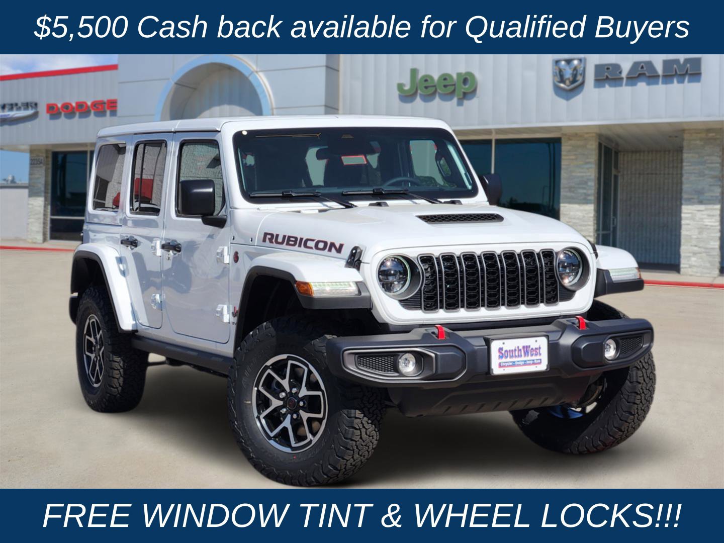 New 2026 Jeep Wrangler Unlimited Rubicon AWD/4WD 360° Tour