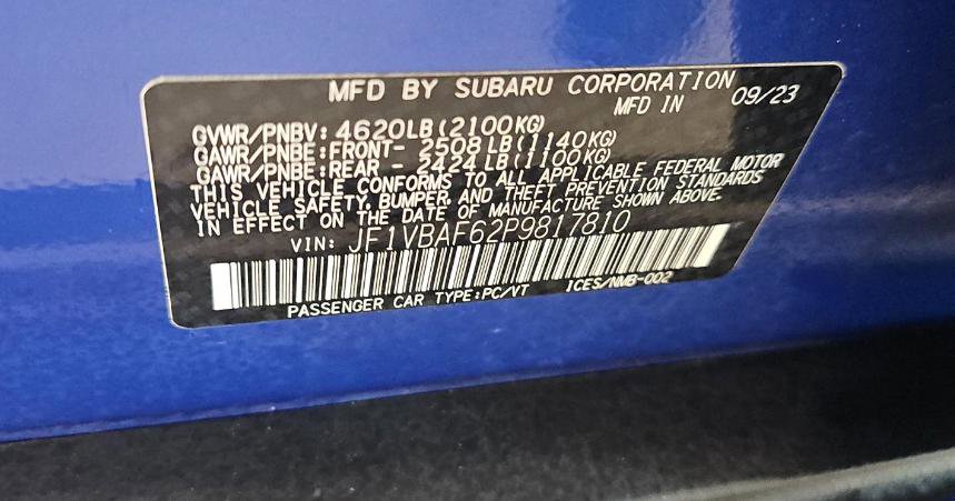 Used 2023 Subaru WRX Premium AWD/4WD image 15
