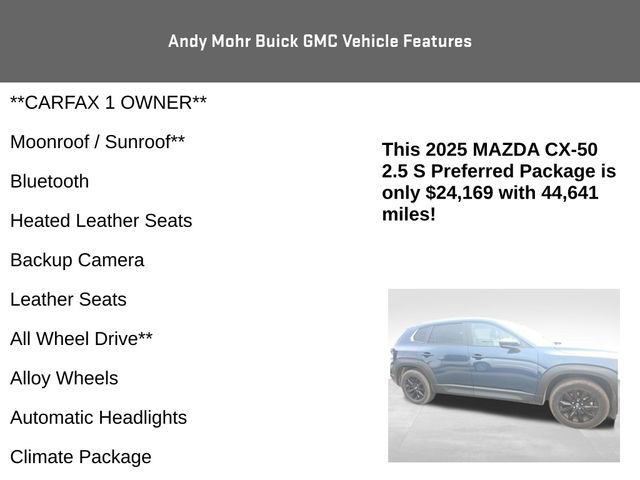 Used 2025 MAZDA CX-50 AWD 2.5 S w/ Preferred Package image 4