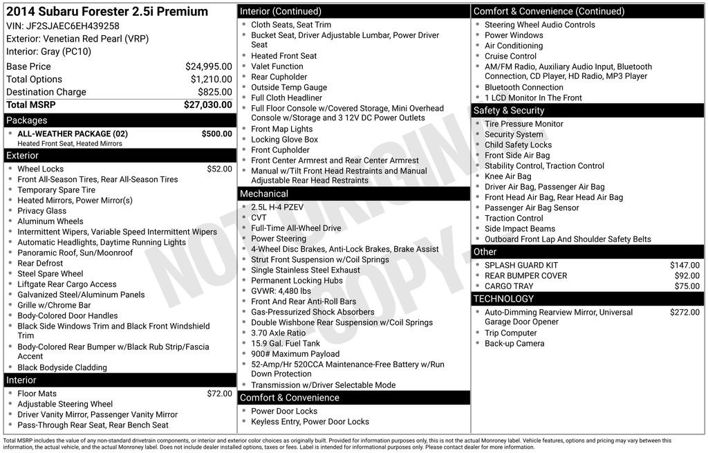 Used 2014 Subaru Forester 2.5i Premium w/ All-Weather Package image 30