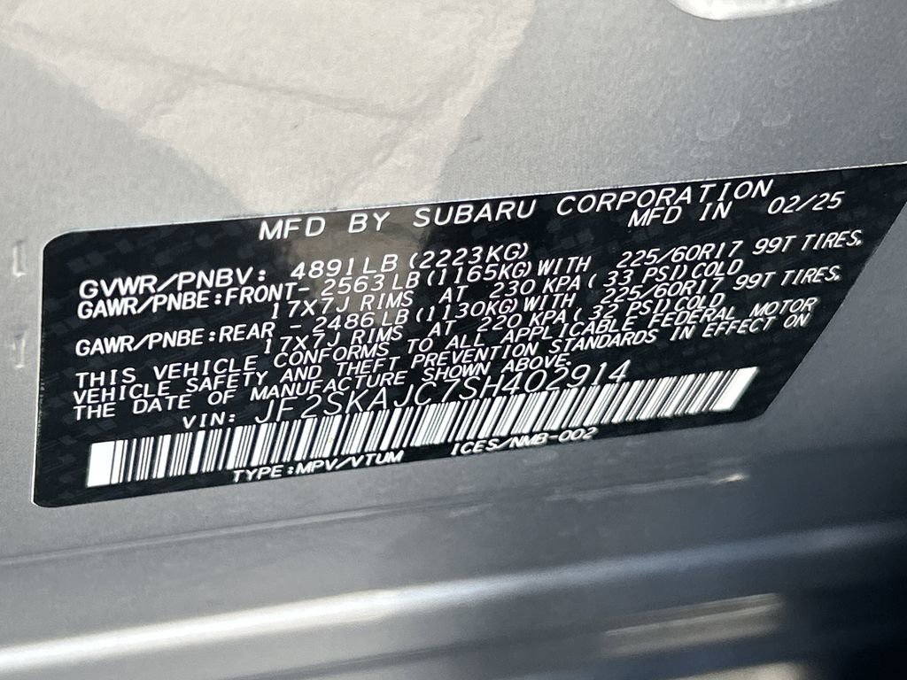 Certified 2025 Subaru Forester Wilderness w/ Wilderness Package image 34