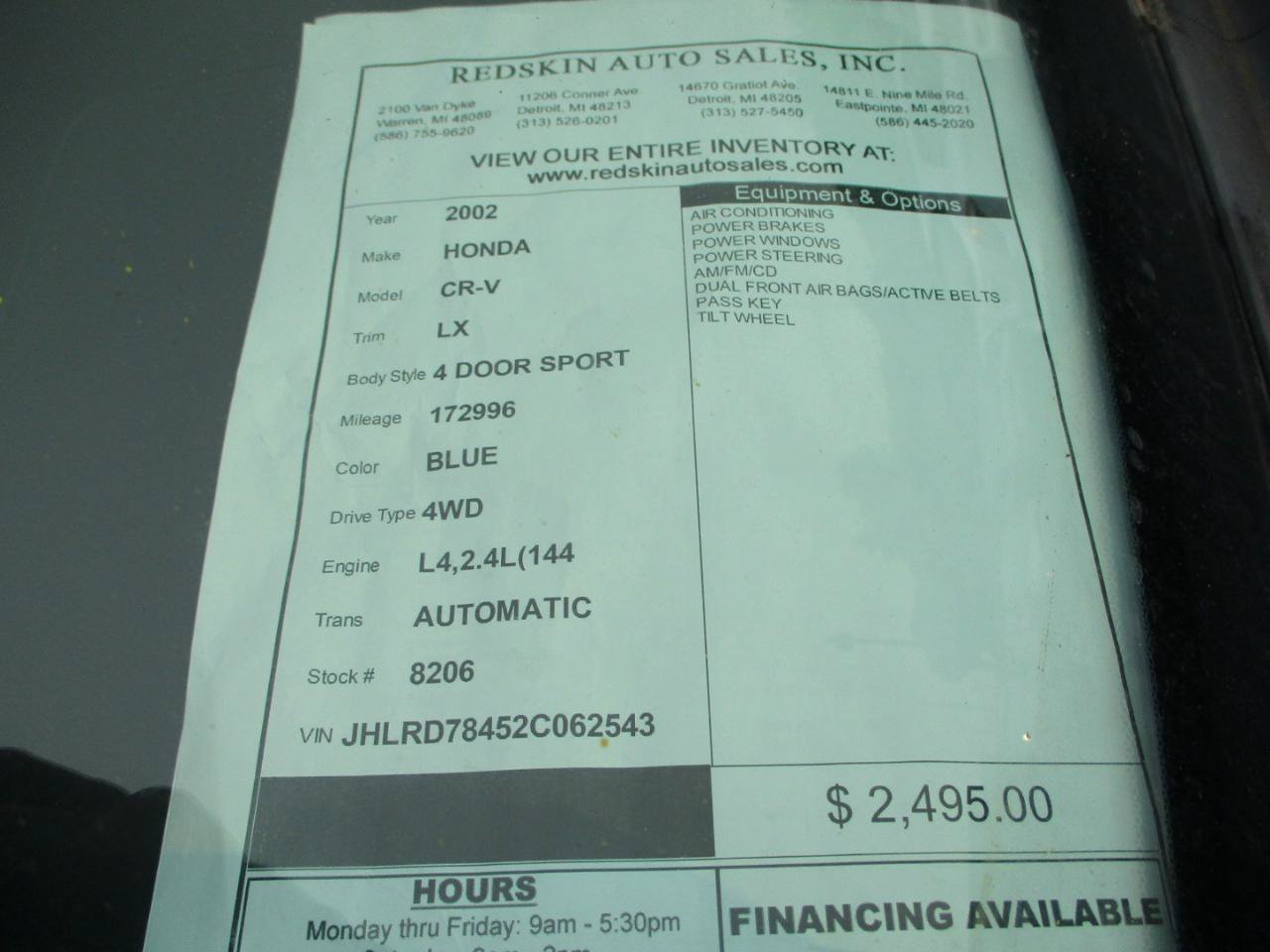 Used 2002 Honda CR-V LX image 14