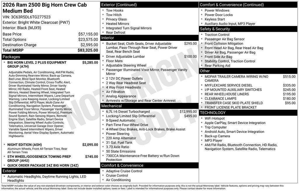 New 2026 RAM 2500 Big Horn AWD/4WD image 31