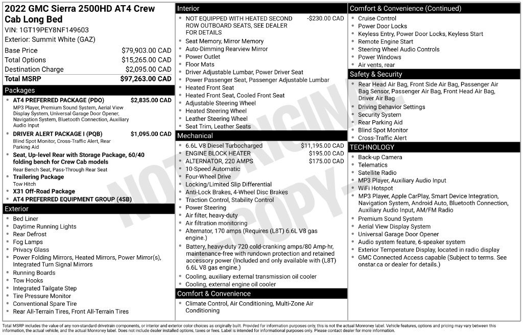 Used 2022 GMC Sierra 2500 AT4 w/ AT4 Preferred Package AWD/4WD image 6