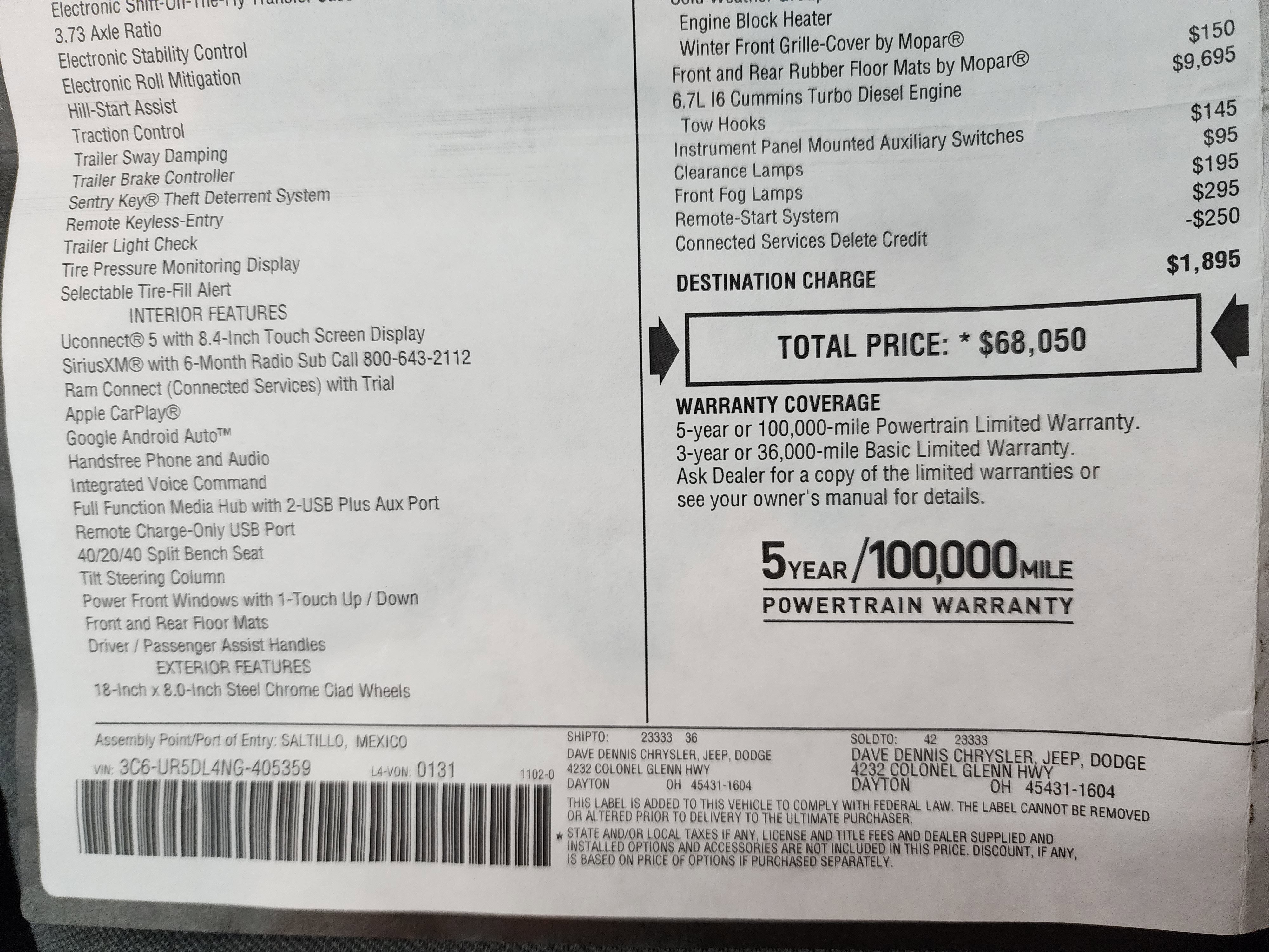 Used 2022 RAM 2500 Big Horn w/ Cold Weather Group image 47