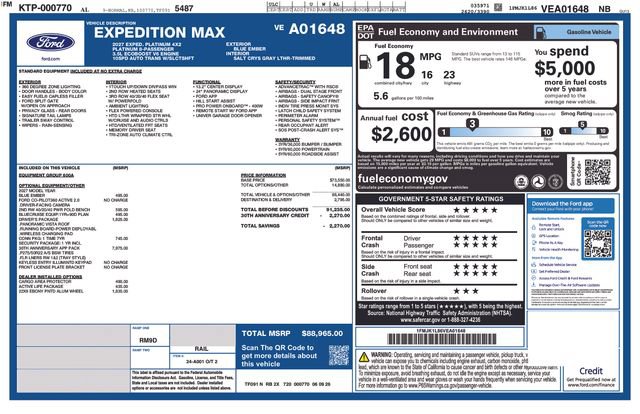 New 2027 Ford Expedition Max Platinum RWD image 4