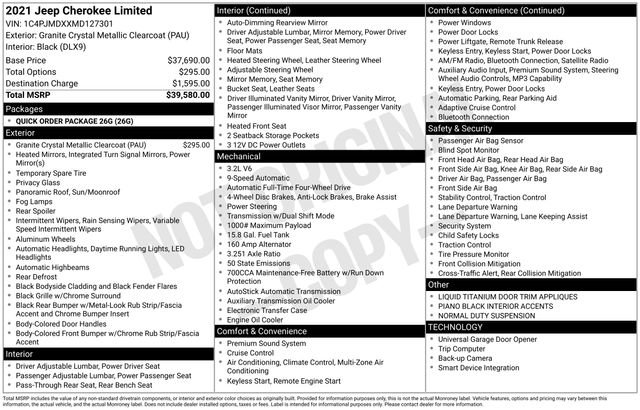 Used 2021 Jeep Cherokee Limited image 10