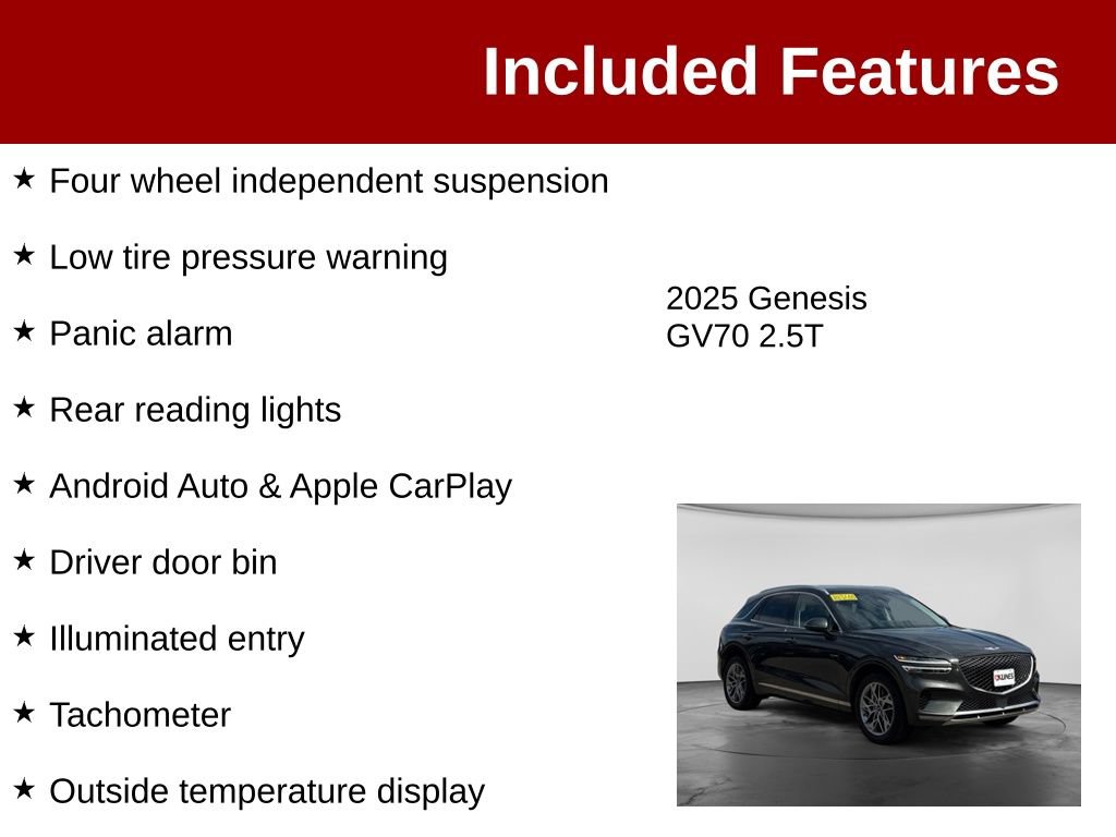 Used 2025 Genesis GV70 2.5T AWD/4WD image 4