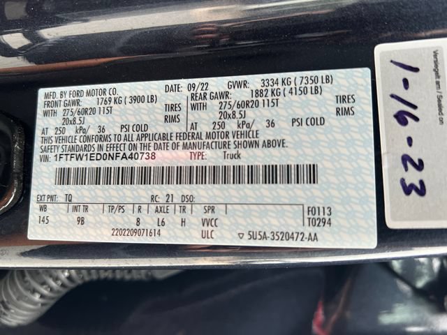 Used 2022 Ford F150 Platinum w/ Equipment Group 701A High AWD/4WD image 40